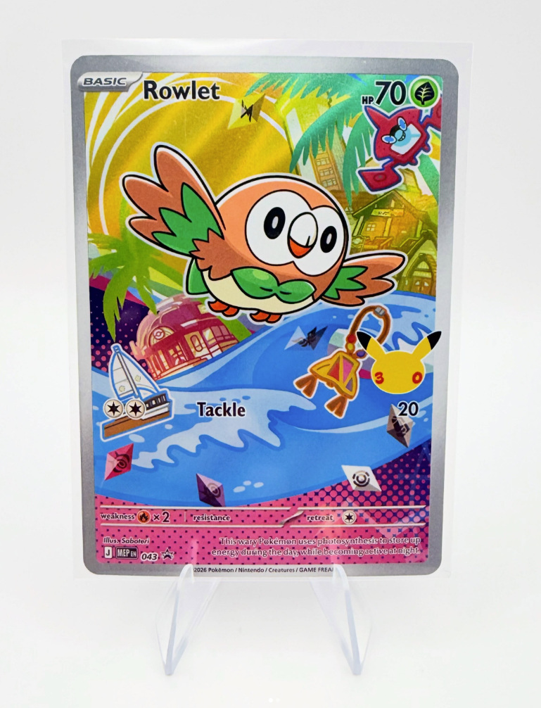 Rowlet / Brindibou – Promo 30th Anniversary — First Partner Illustration Collection (MEP 043)