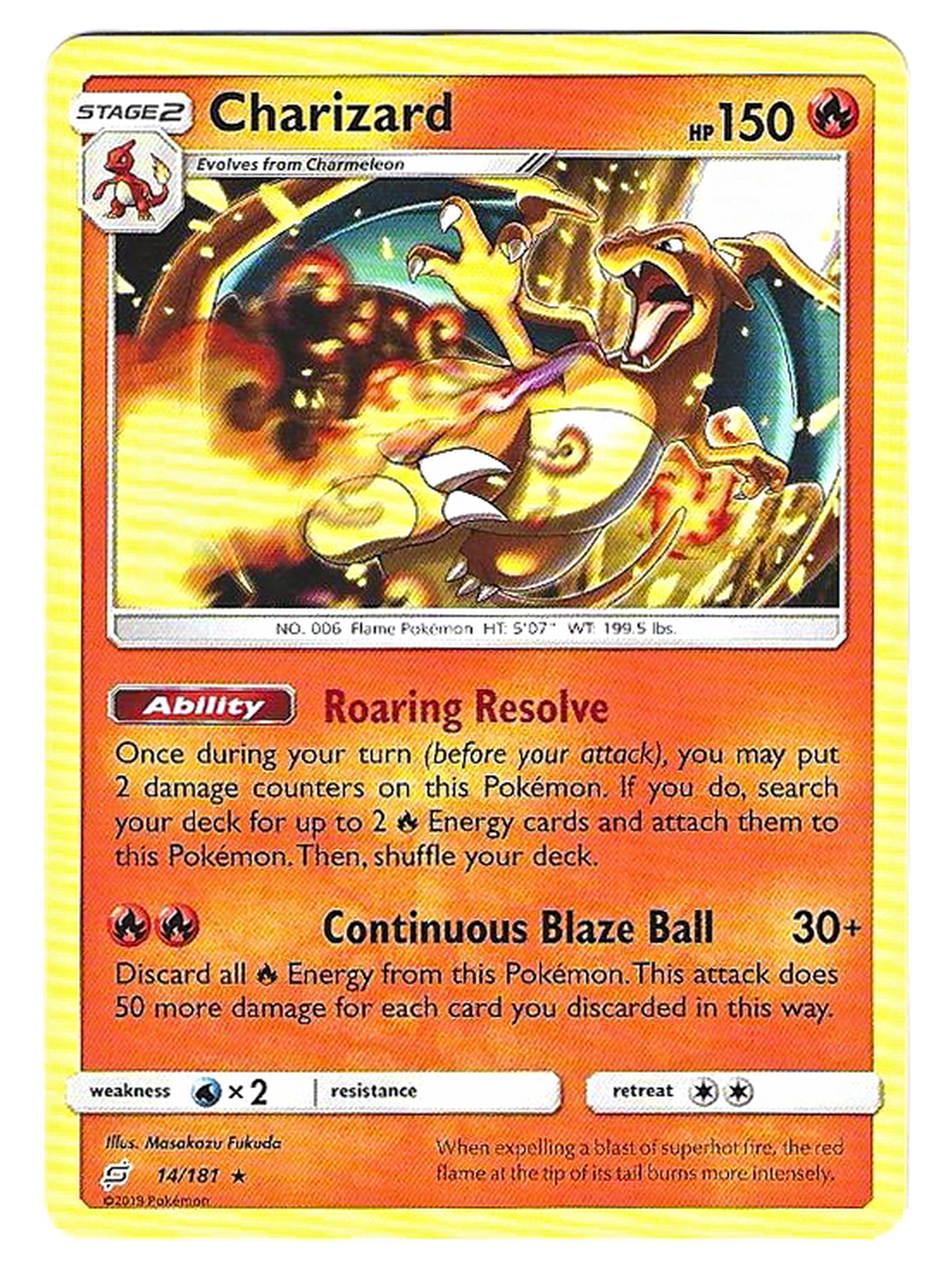 Dracaufeu / Charizard 14/181 – Rare non holographique – Duo de Choc — Duo de Choc / Team Up — EN
