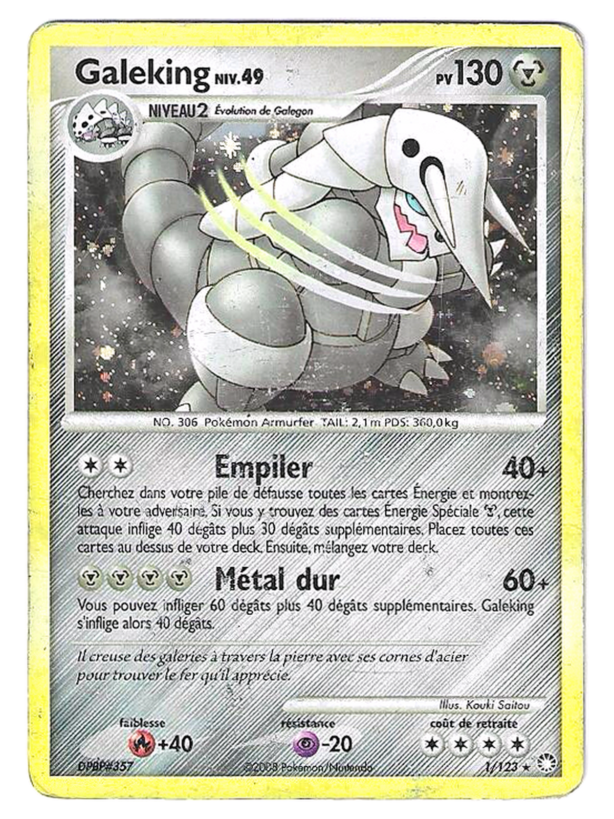 Galeking / Aggron 1/123 – Holographique – Trésors Mystérieux — Trésors Mystérieux / Mysterious Treasures — FR