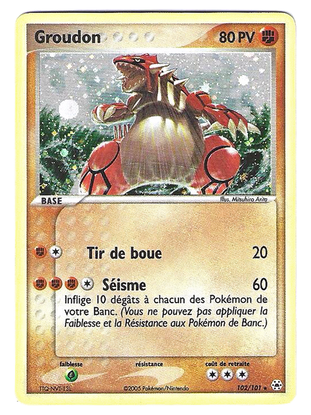 Groudon 102/101 – Secrète Holographique – EX Légendes Oubliées