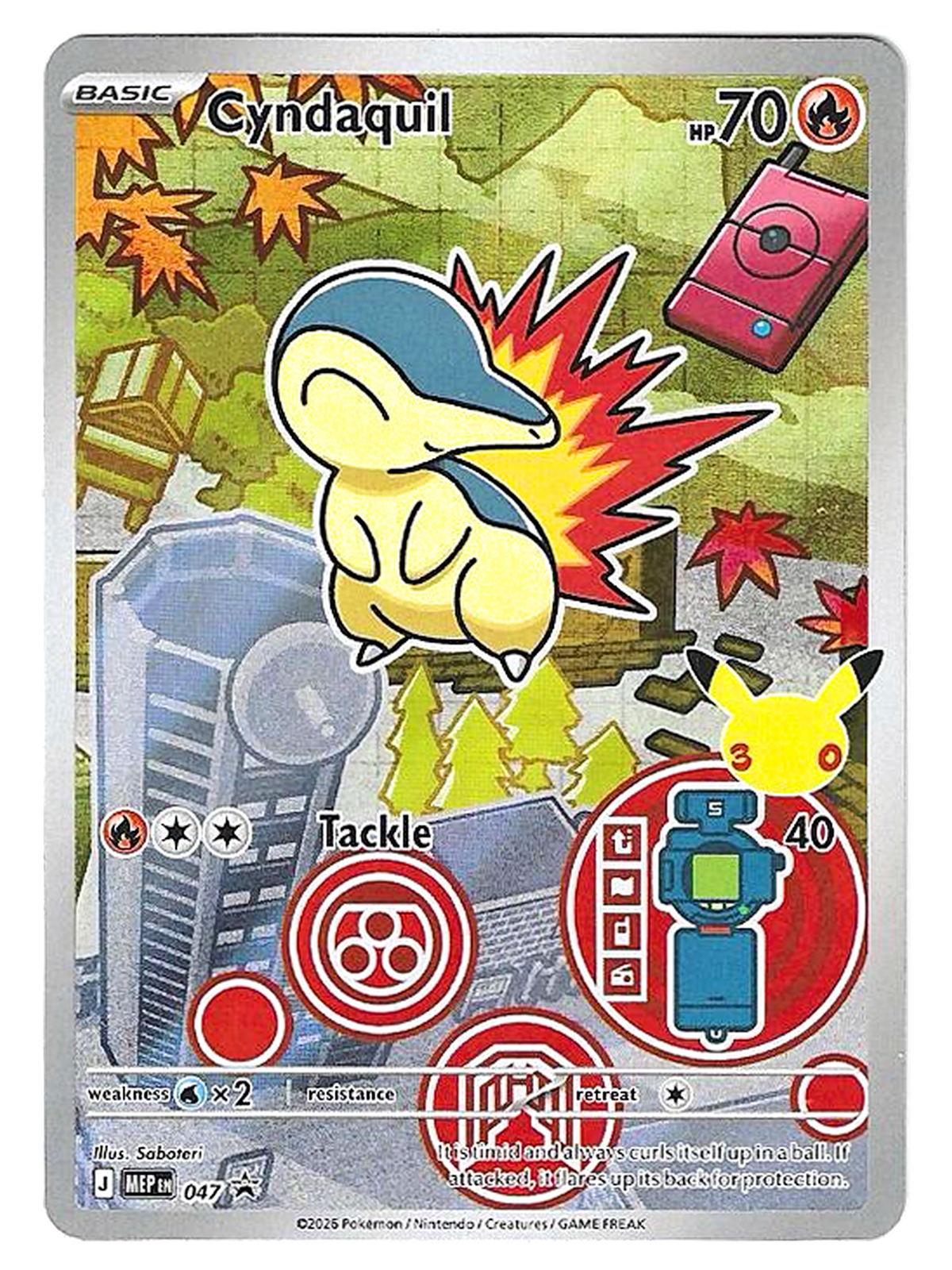 Héricendre / Cyndaquil MEP 047 – Carte Promo – Premiers Partenaires Série 2 – 30e anniversaire — Promos Méga-Évolution — FR