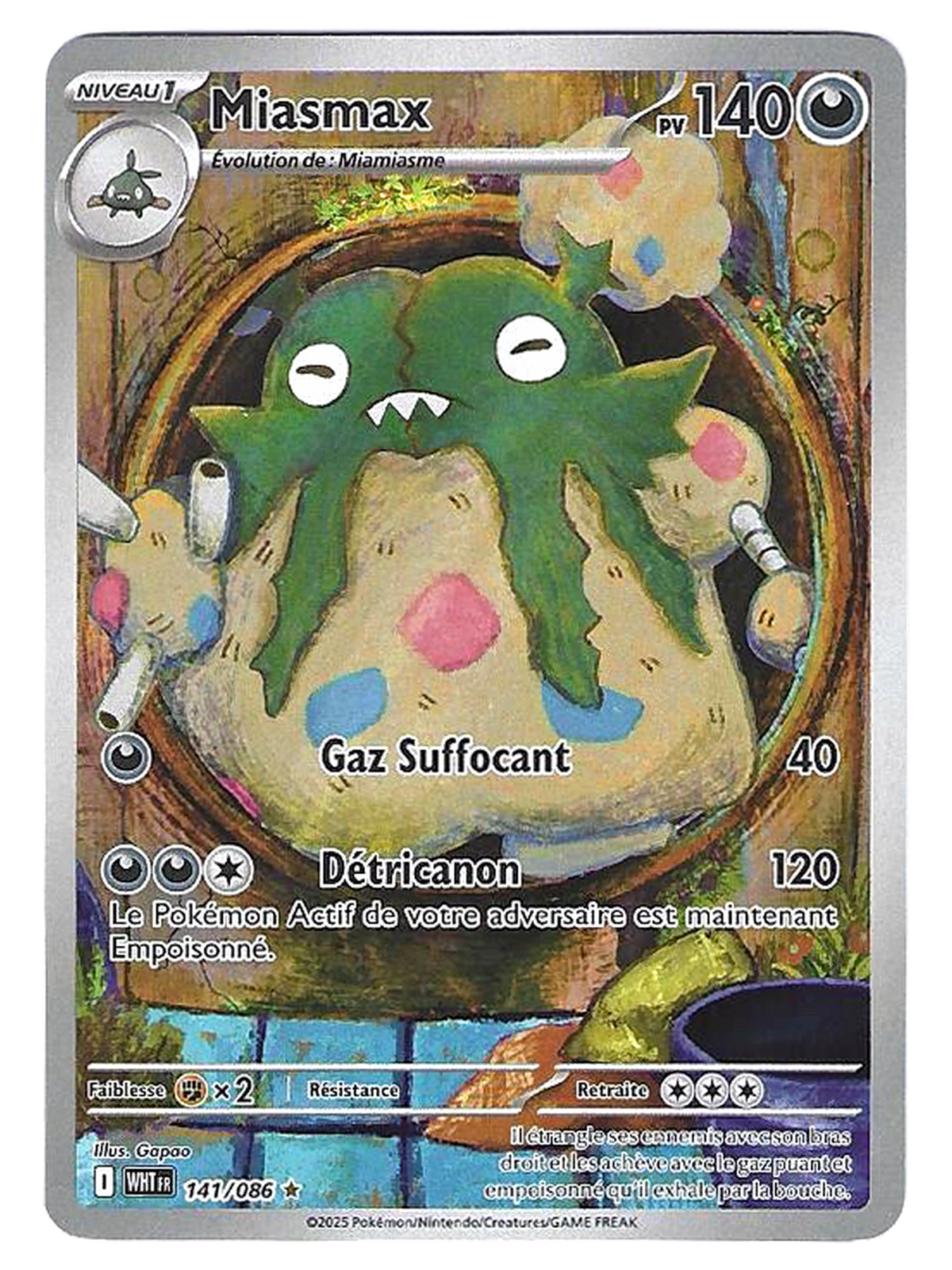 Miasmax / Garbodor 141/086 – Illustration Rare – Flamme Blanche / White Flare (EV10.5) — Flamme Blanche / White Flare — FR