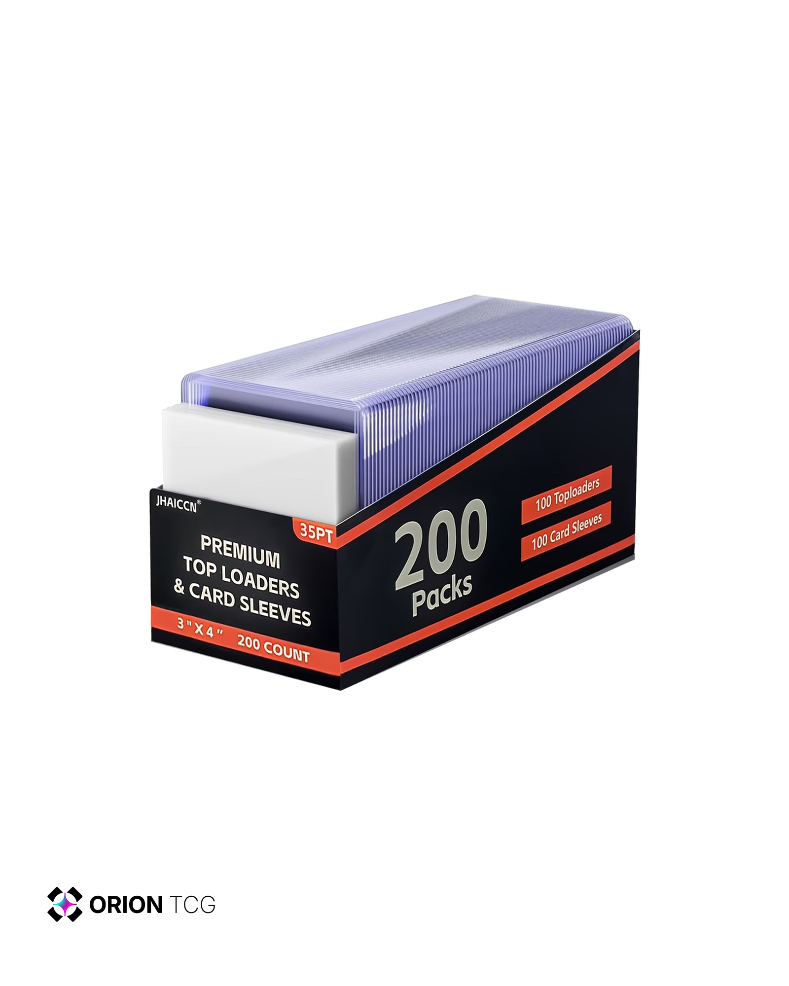 Pack de protection cartes – 100 Toploaders 35 PT + 100 Sleeves – 200 pièces — FR