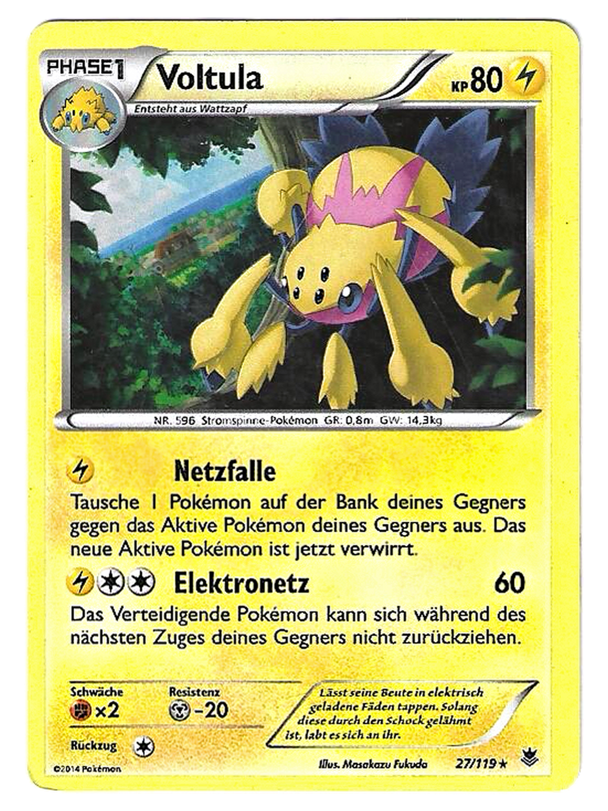 Mygavolt / Galvantula 27/119 – Holo Cracked Ice – XY Vigueur Spectrale — Vigueur Spectrale / Phantom Forces — DE