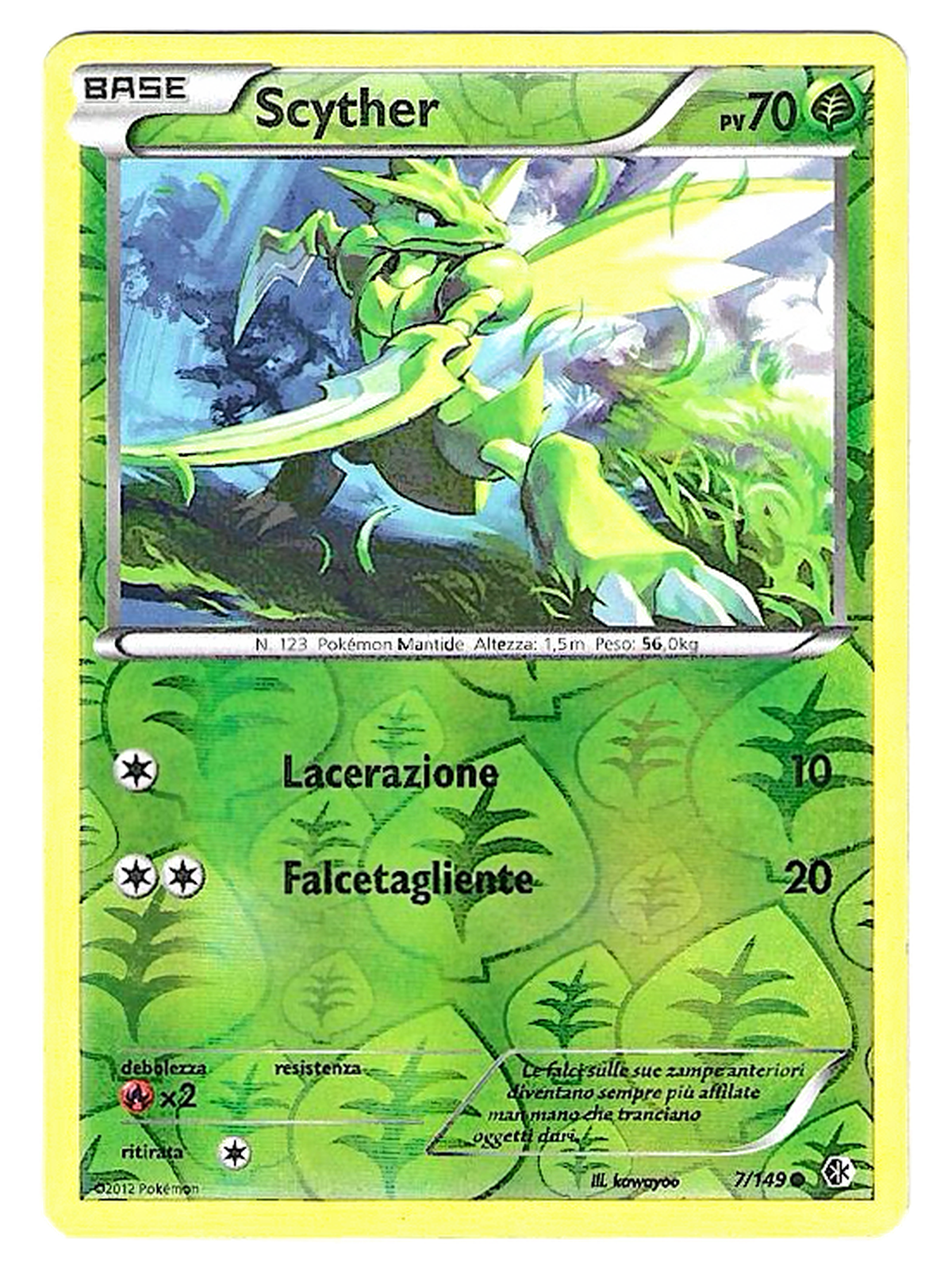 Insécateur / Scyther 7/149 – Reverse Holo – Frontières Franchies — Frontières Franchies / Boundaries Crossed — IT