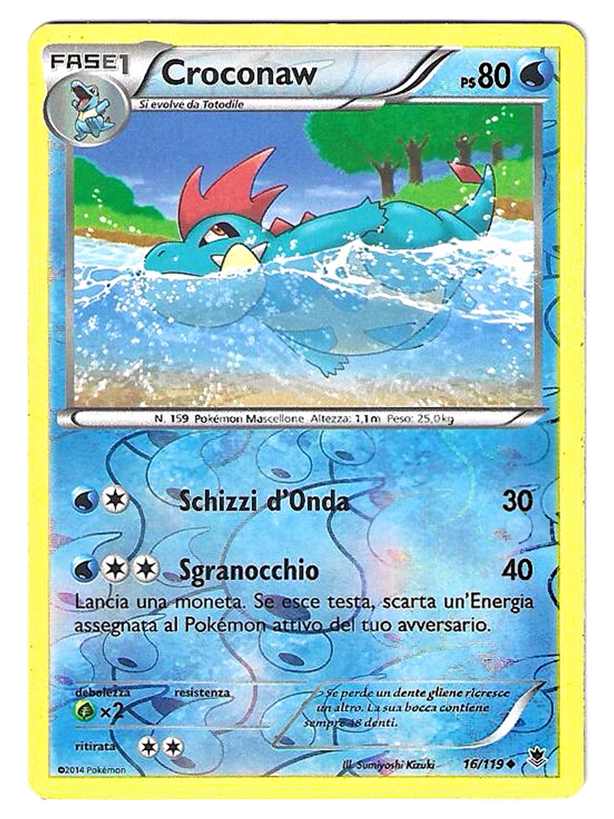Crocrodil / Croconaw 16/119 – Reverse Holo – Vigueur Spectrale — Vigueur Spectrale / Phantom Forces — IT