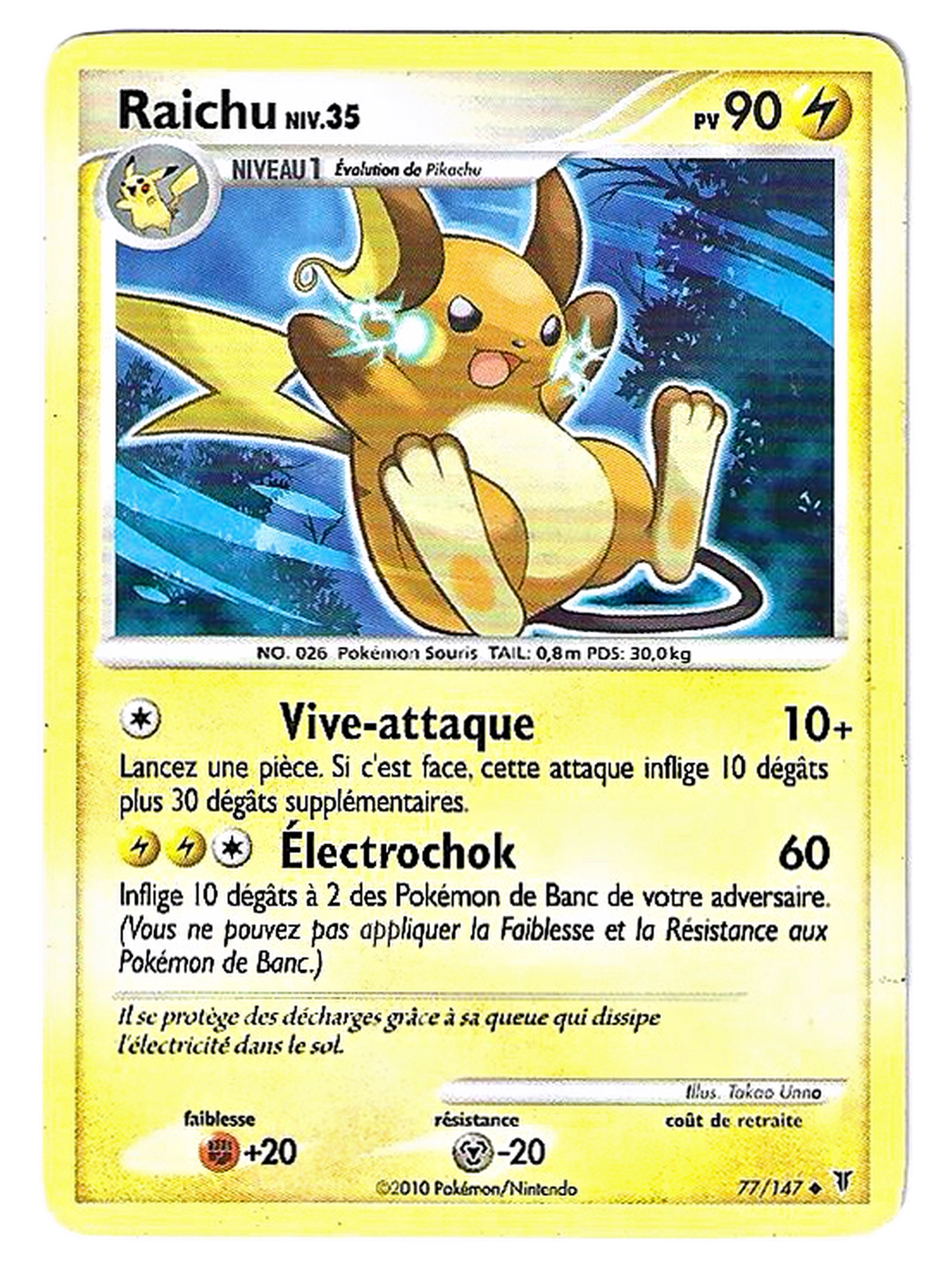 Raichu Niv.35 77/147 – Vainqueurs Suprêmes / Supreme Victors – Non Holo — Vainqueurs Suprêmes / Supreme Victors — FR