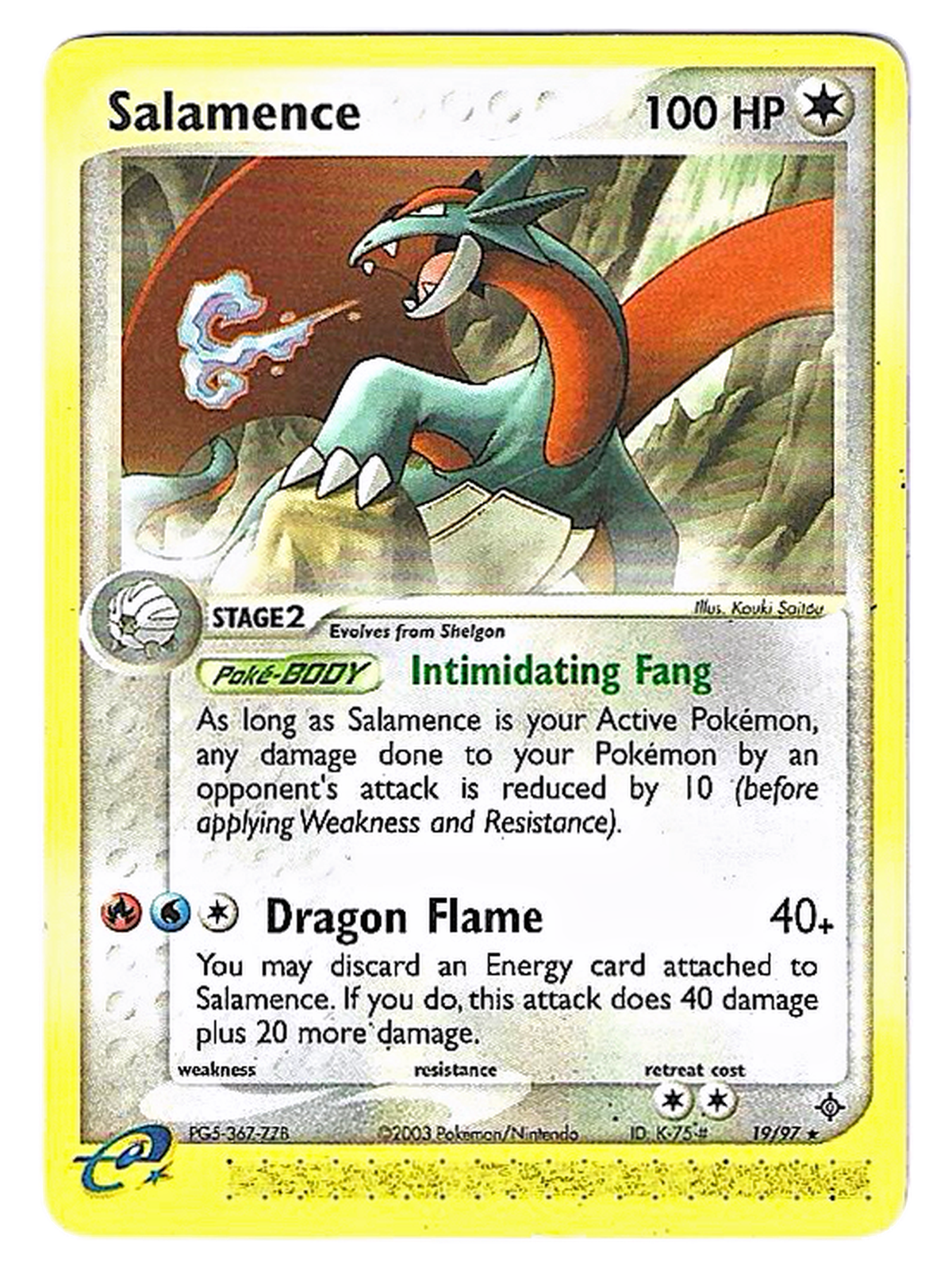 Drattak / Salamence 19/97 – EX Dragon – Rare Non Holo – e-Reader — EX Dragon — EN