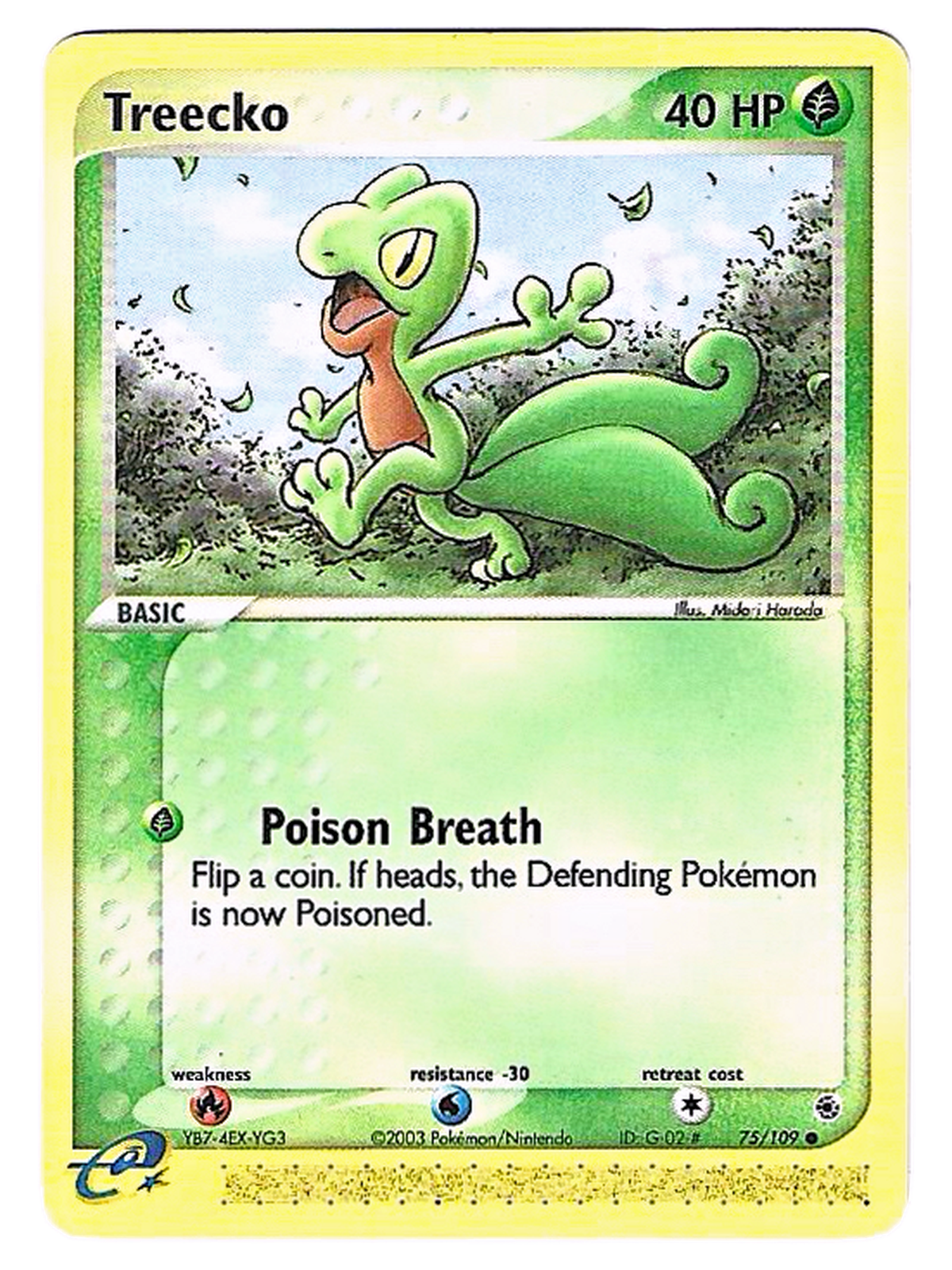 Arcko / Treecko 75/109 – EX Rubis & Saphir / EX Ruby & Sapphire – Non Holo — EX Rubis & Saphir / EX Ruby & Sapphire — EN