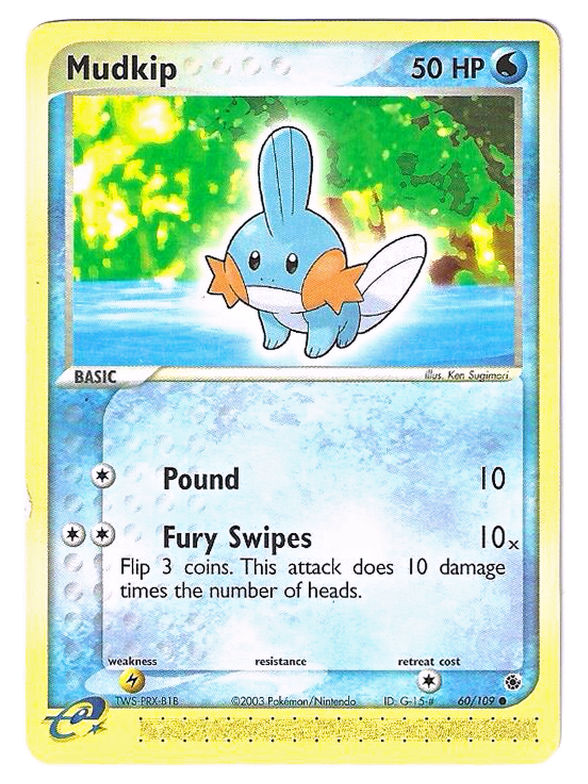 Gobou / Mudkip 60/109 – EX Rubis & Saphir / Ruby & Sapphire – Non Holo — EX Rubis & Saphir / EX Ruby & Sapphire — EN