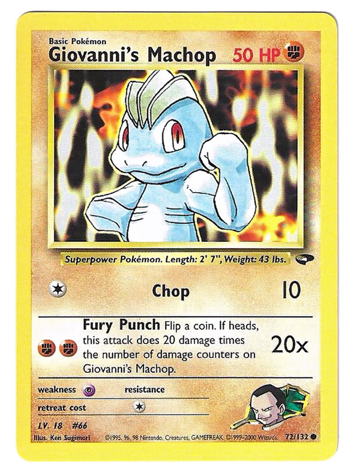 Machoc de Giovanni / Giovanni’s Machop 72/132 – Gym Challenge – Non Holo — Gym Challenge — EN