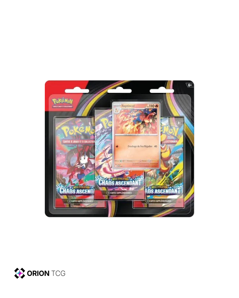 Tripack – Méga-Évolution – Chaos Ascendant / Chaos Rising (ME04) – Reptincel / Charmeleon — Chaos Ascendant — FR