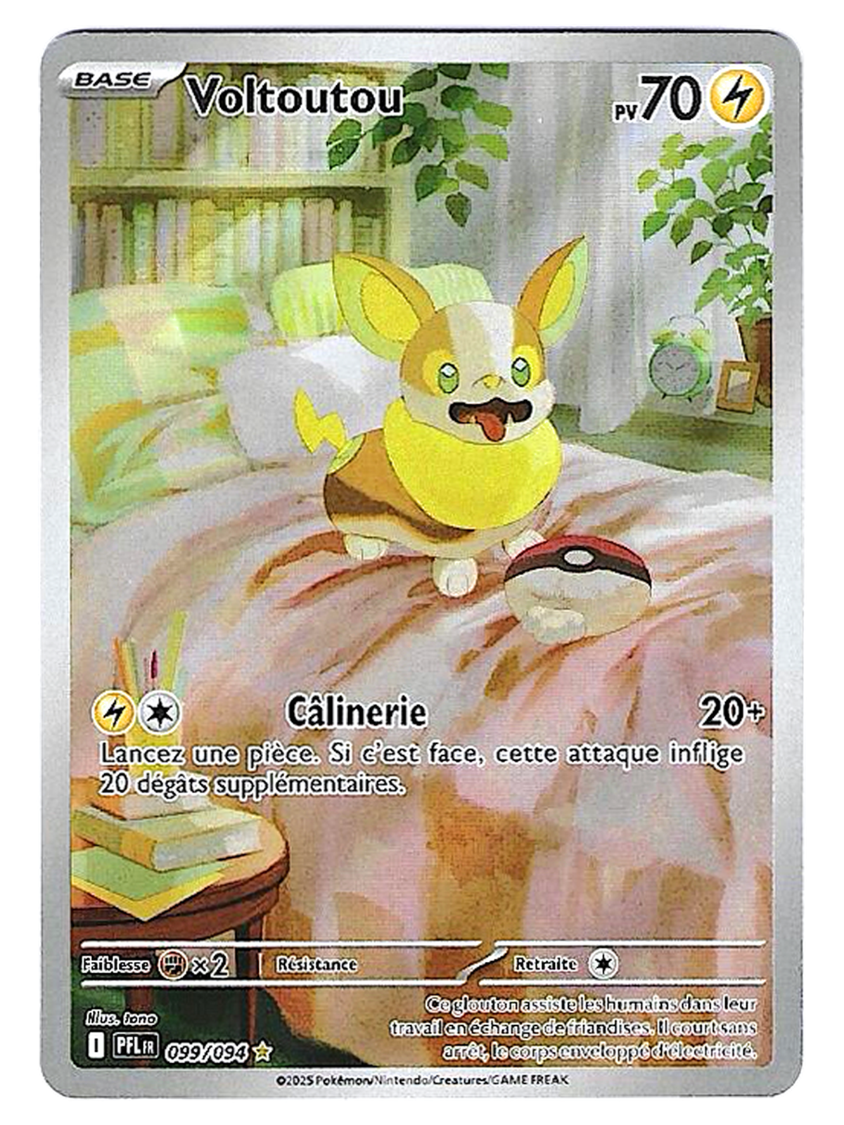 Voltoutou / Yamper 099/094 – Illustration Rare – Flammes Fantasmagoriques / Phantasmal Flames (ME02) — Flammes Fantasmagoriques — FR